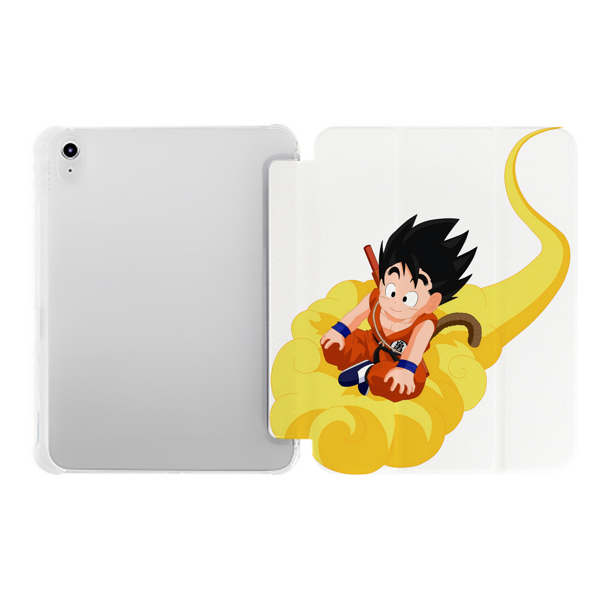 （画像用） ドラゴンボール 孫悟空（そん ごくう）Son Goku カカロット DRAGON BALL Kakarotto IPad ケース ペン収納付き 三つ折りスタンド PUレザー×シリコン 対応機種9.5/10.5/10.9インチ